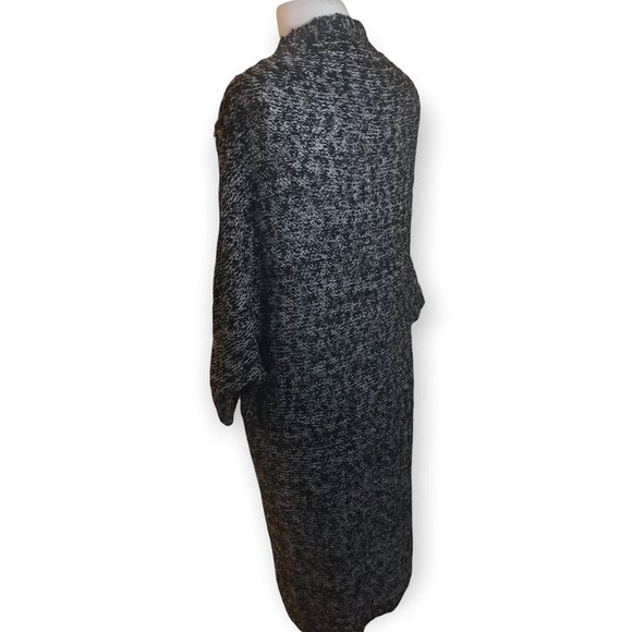 BRUNETTE THE LABEL ‘Emily’ Oversized Black White Knit Open Cardigan COATIGAN! - Picture 6 of 6